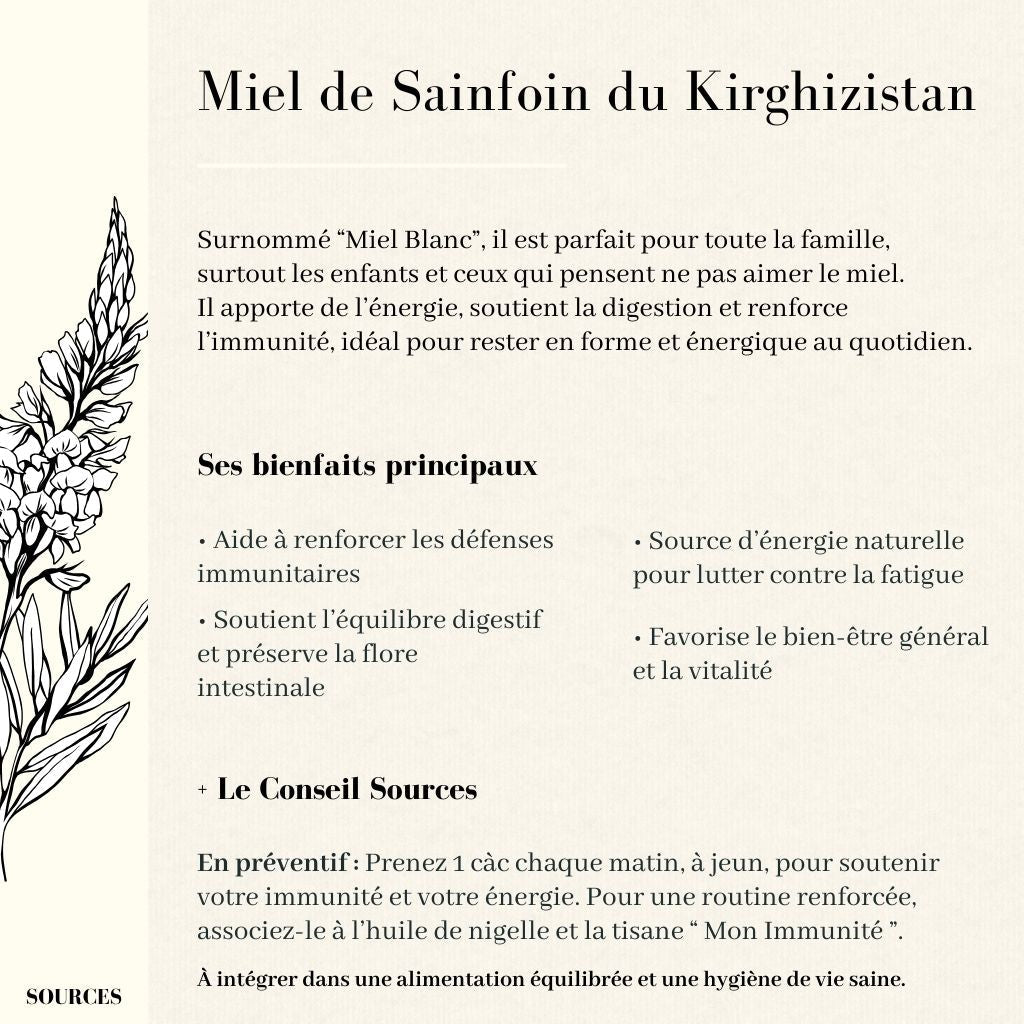 Miel de Sainfoin du Kirghizistan