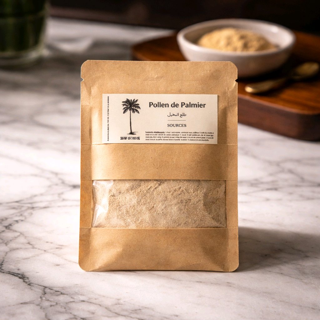 Poudre de pollen de palmier